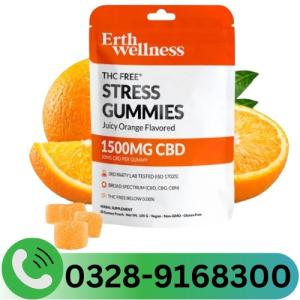 THC Free STRESS Gummies Vegan Juicy Orange in Pakistan